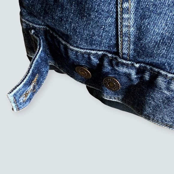 Levis Men’s Jean Jacket Size Large Cropped Denim 100% Cotton - Picture 5 of 16